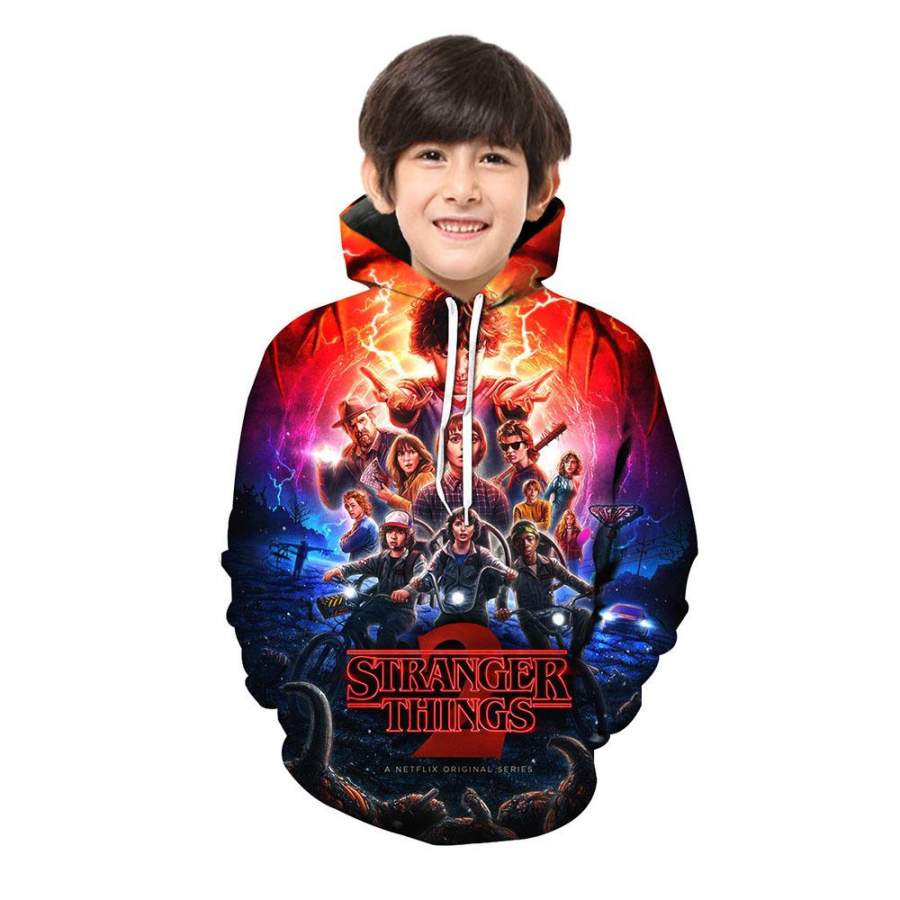 2019 Boys Stranger Things 3D Hoodie Sep Series Pullover Sweatshirt