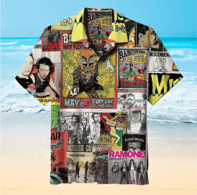 Punk Rock For Man And Woman Print Short Sleeve Hawaii Shirt Ha17848