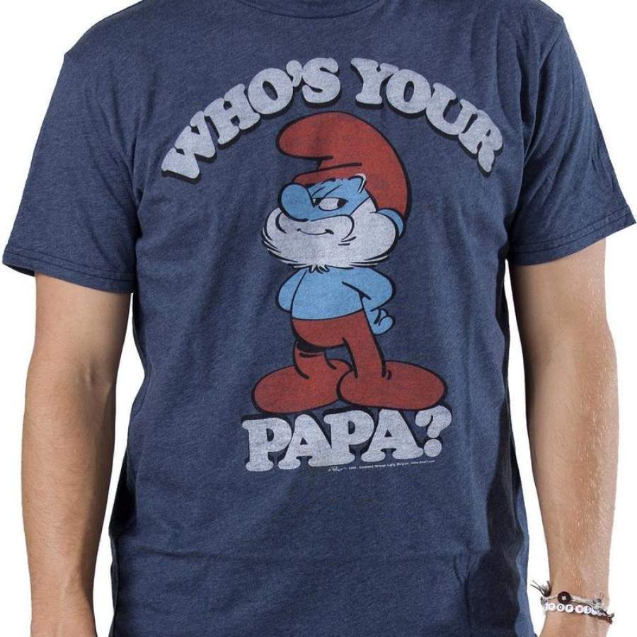 Smurf Shirt Whos Your Papa By Junk Food