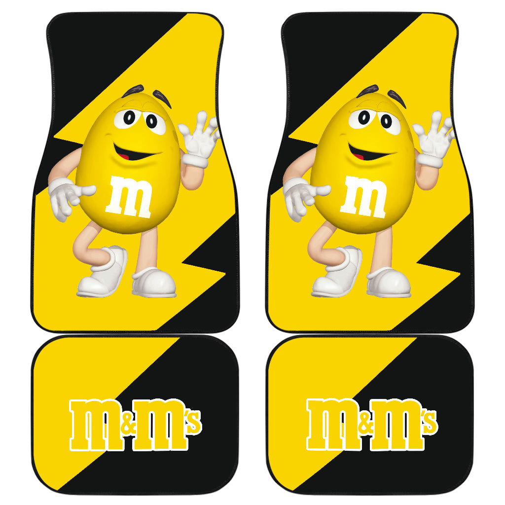 M&M’S Candy Ice Cream Cones Chocolate Yellow Car Floor Mats Funny Gift Idea