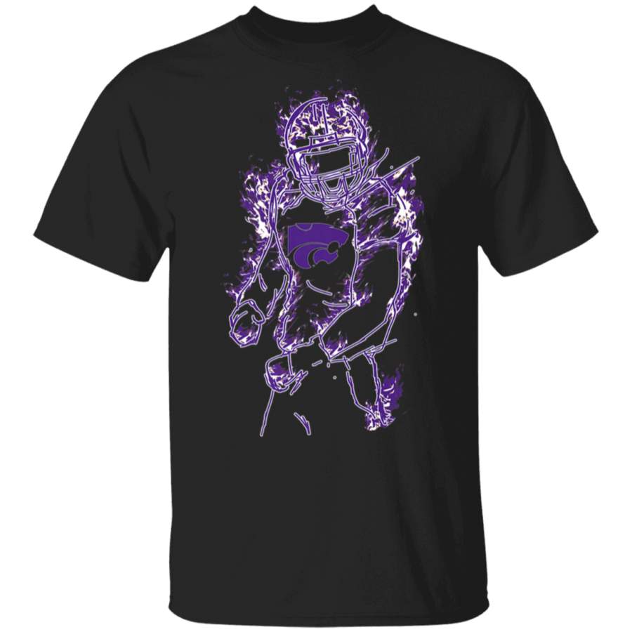 Kansas State Wildcats Football Player On Fire TShirt