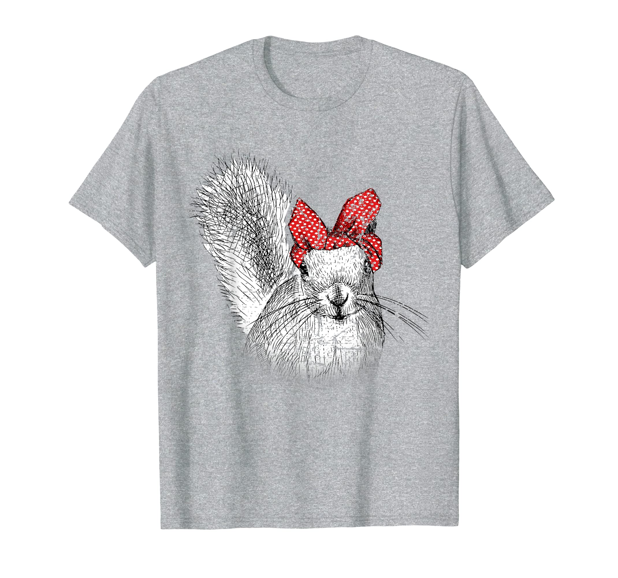 Squirrel Red Bandanas Women T-Shirt Gift Animal Lover