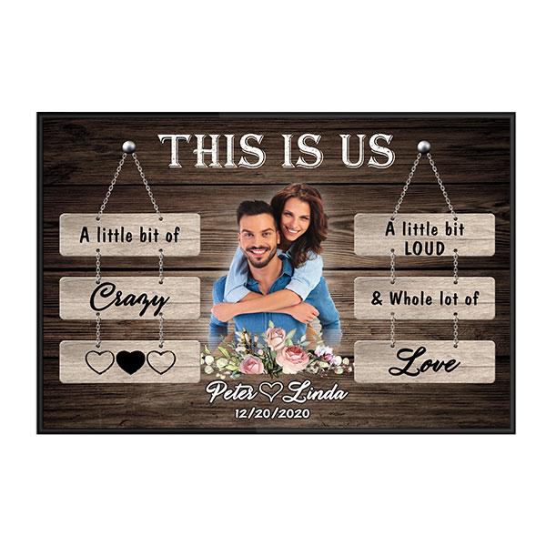 Custom Personalized photo name Valentine’s day wall prints poster gift ideas for room him boyfriend husband her girlfriend wife couple – A Little Bit TY2912 – Personalizedwitch