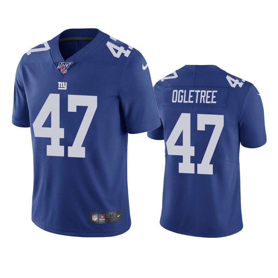 New York Giants Alec Ogletree Royal 100Th Season Vapor Limited 3D Jersey