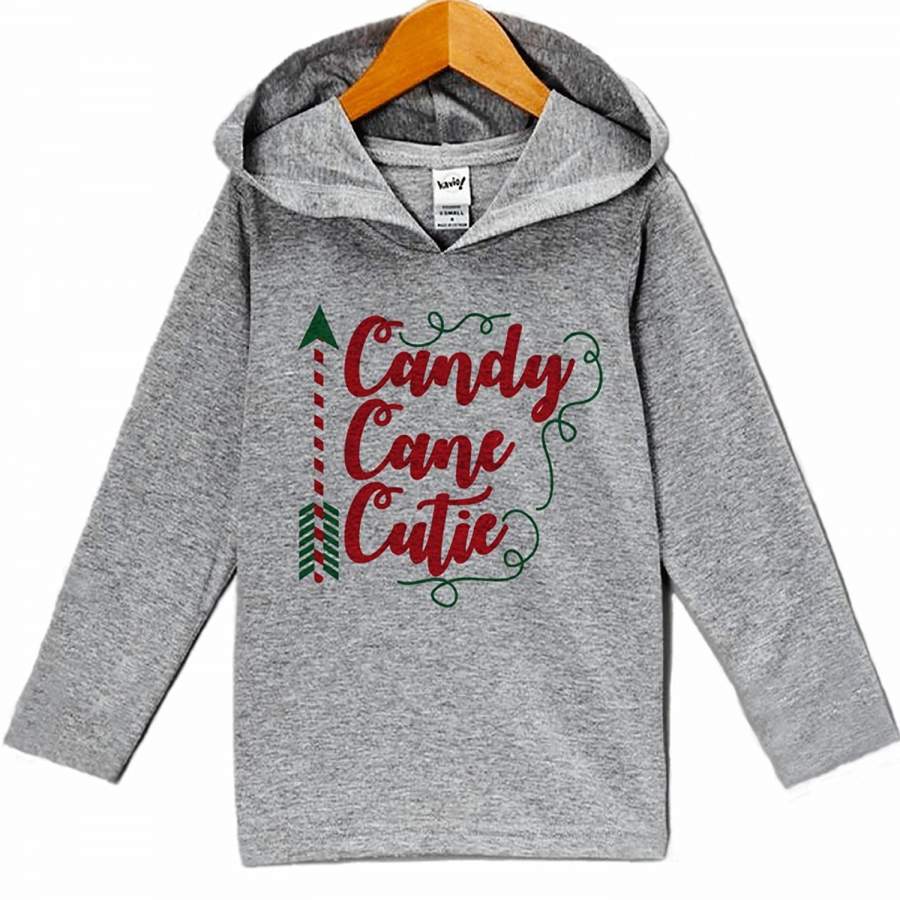 7 ate 9 Apparel Kid’s Candy Cane Cutie Christmas Hoodie