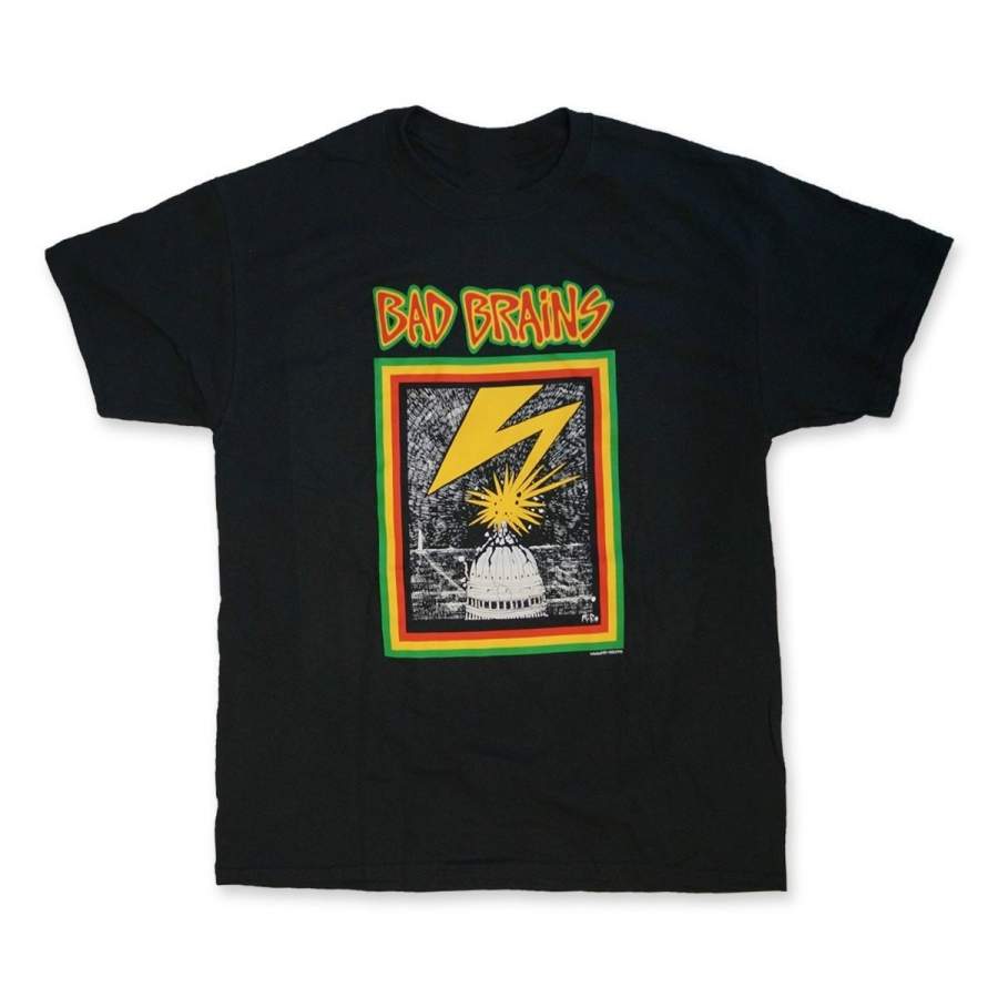 Black Men’S Bad Brains Capitol Fashion Printing Short Sleeve Tshirt