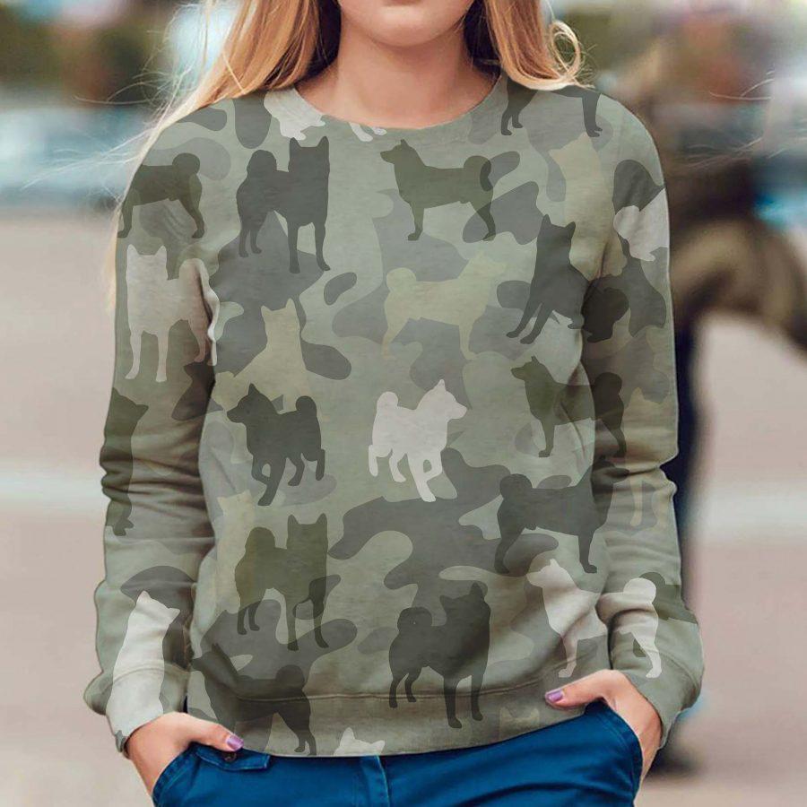 Shiba Inu – Camo – Premium Dog Christmas Ugly Sweatshirt, Dog Ugly Sweater