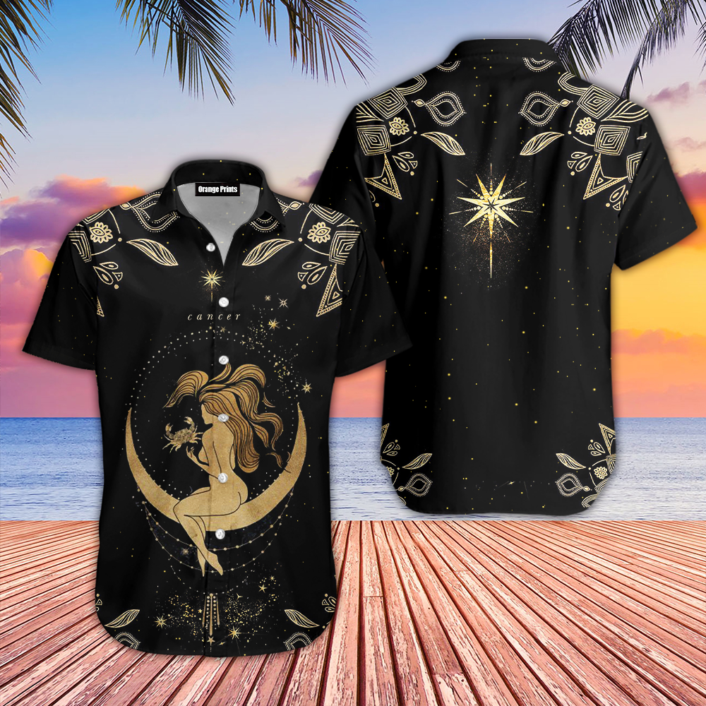 Cancer Golden Zodiac Aloha Hawaii Shirts For Men Women Ha10787