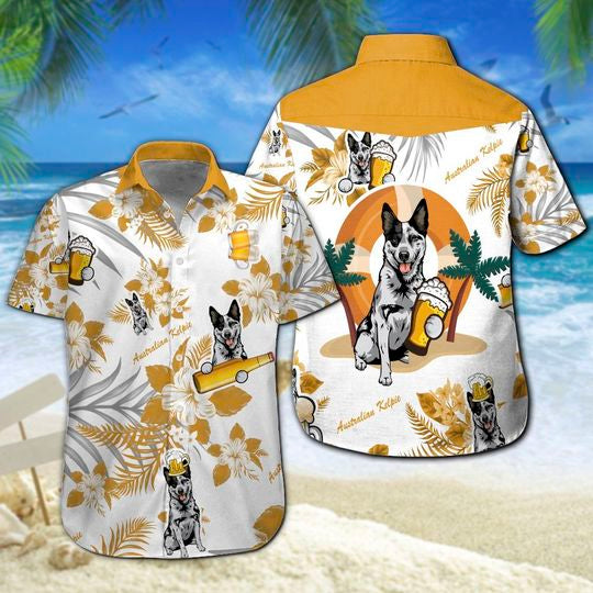 Australian Kelpie  Beer Hawaiian Shirt Summer Button Up For Men, Women, Couple