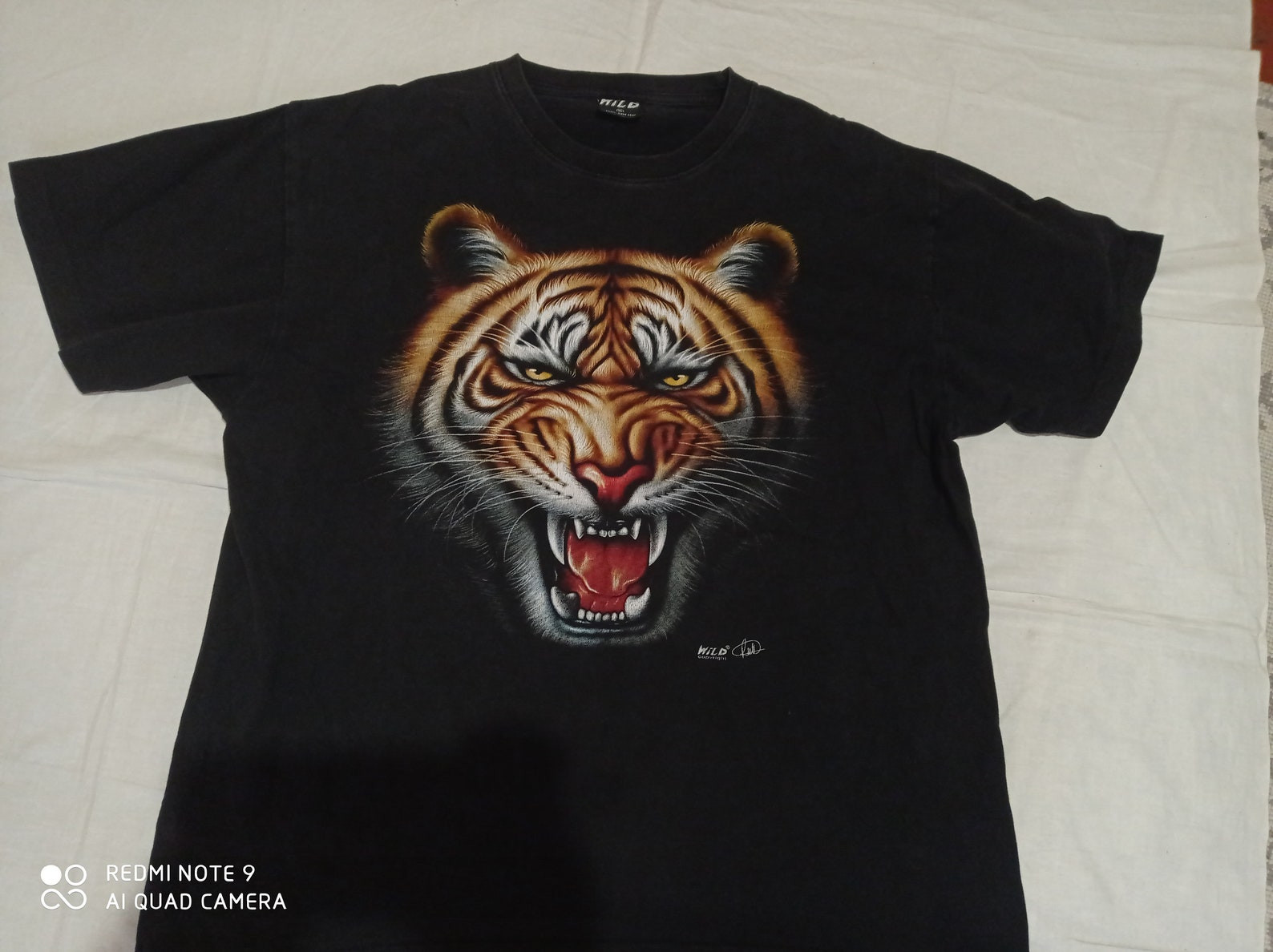 Vtg T Shirt Tiger   Biker T Shirt