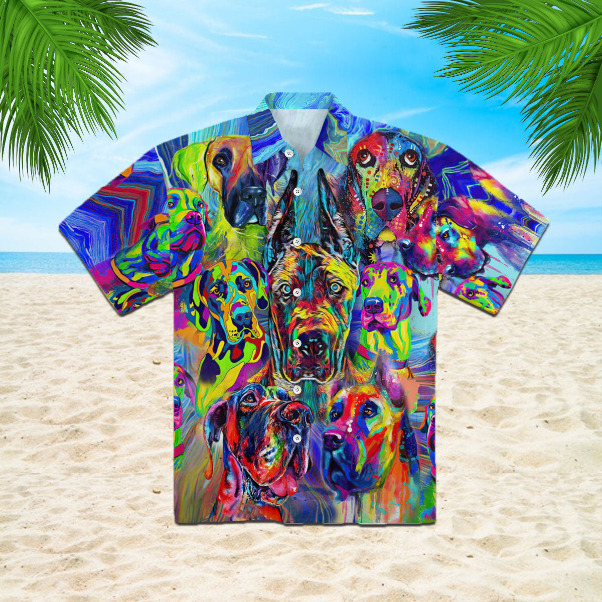 Oragontee Great Dane Hawaiian Shirt | For Men & Women | Adult | Wt1310