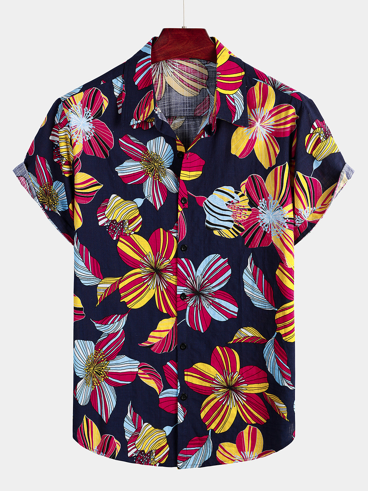 Tropical Hawaii Leisure Holiday Floral Short Sleeve Shirt Ha77597