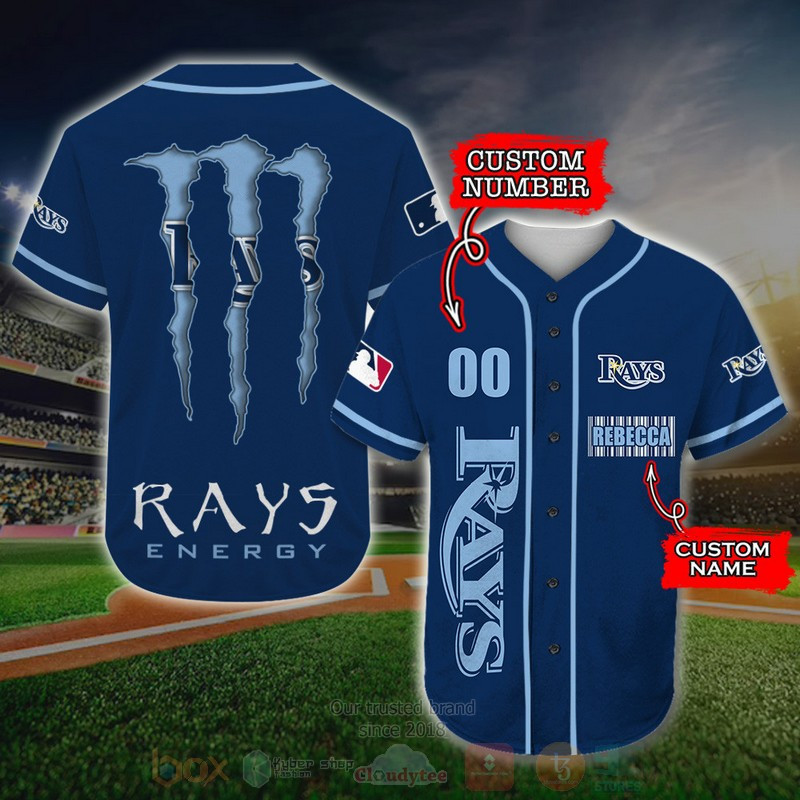 Tampa Bay Rays, Monster Energy Custom Baseball Jersey Shirt