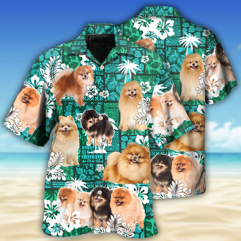 Pomeranian Tropical Dog Lover Hawaii Shirt Ha88034