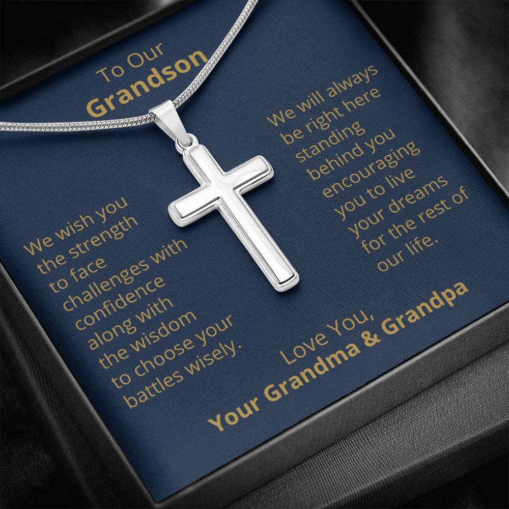 To Grandson – Cross Necklace