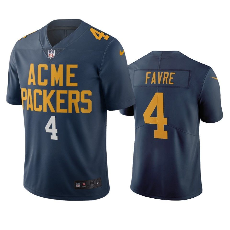 Green Bay Packers Brett Favre Navy City Edition Jersey