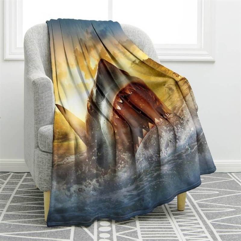 White Shark CLH1412241F Sherpa Fleece Blanket