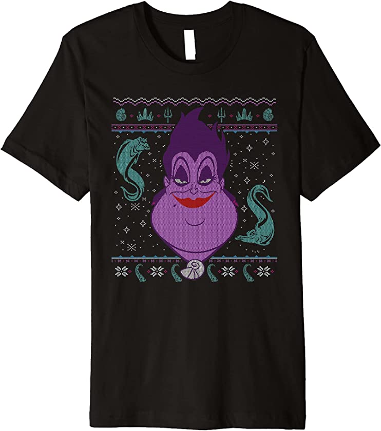 Villains Ursula Ugly Christmas Sweater Premium T-Shirt