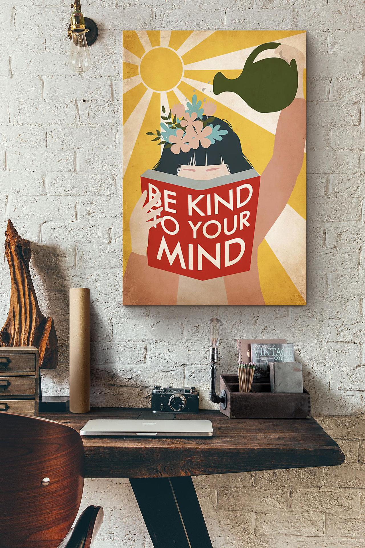 Reading Books Be Kind To Your Mind Sunburst Canvas And Poster, Canvas Prints, My Poster Wall, Canvas Wall Art, Wall Decor Visual Art, Halloween Gift, Happy Halloween