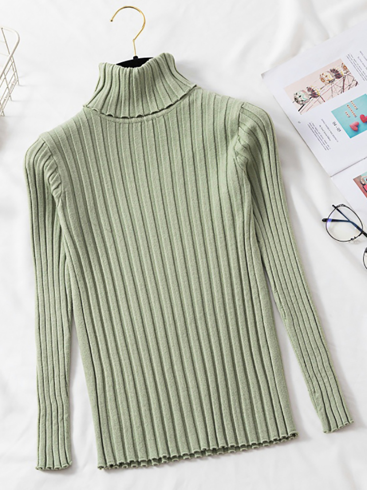 AOSSVIAO Cashmere Elegant Turtle Neck Women Sweater Soft Knitted Basic Pullovers Turtleneck Loose Warm Female Knitwear Jumper alx