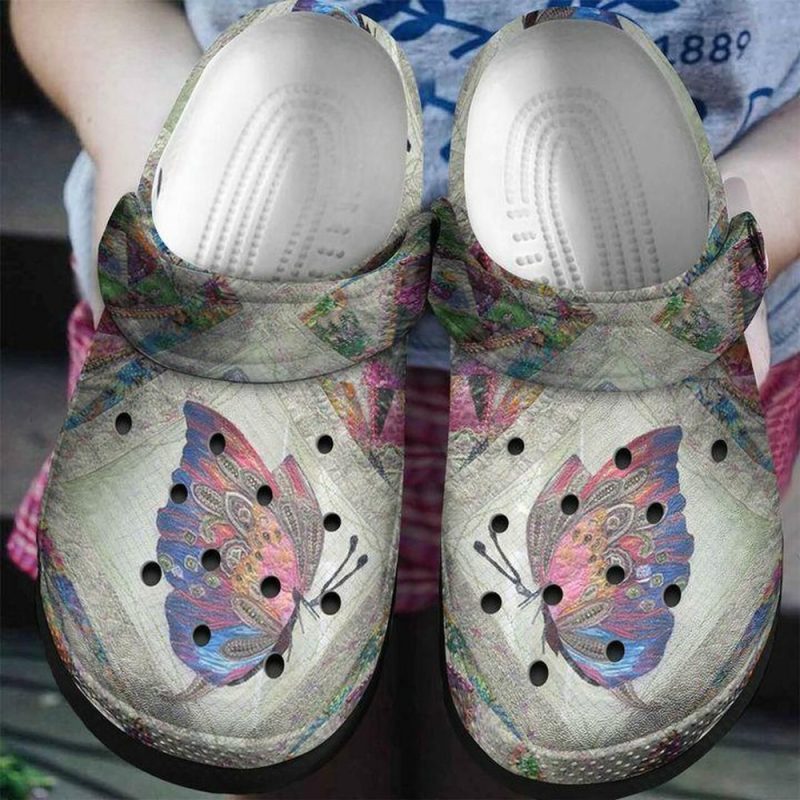 Colorful Butterfly Bird Personalized 102 Gift For Lover Rubber clog Shoes Comfy Footwear