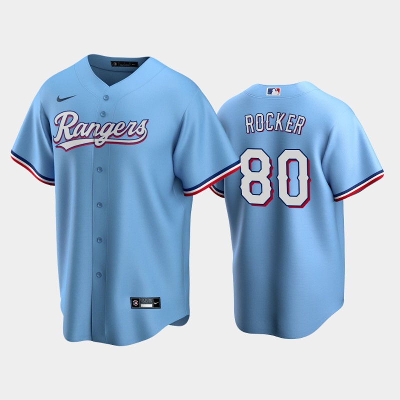 Texas Rangers Kumar Rocker 80 2022-23 Draft Light Blue Alternate Jersey