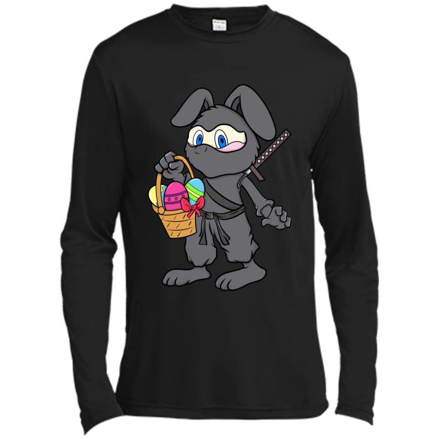 Cute Easter Egg Hunt Easter Bunny Ninja T-Shirt Long Sleeve Moisture Absorbing Shirt