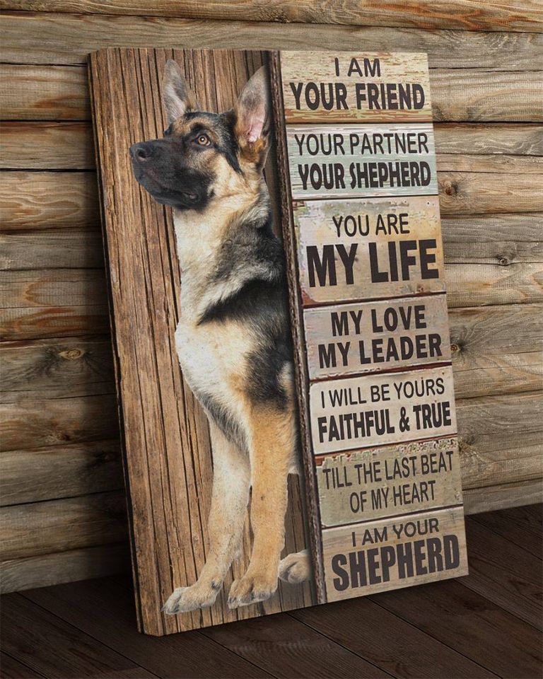 The dogs shepherd my life faithful and true animals Home Living Room Wall Decor Vertical Poster Canvas G95