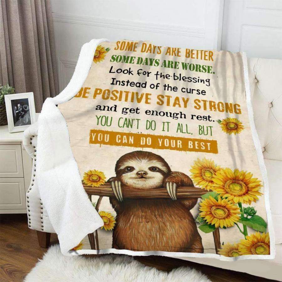 Blanket Gift For Sloth Lovers You Can Do Your Best