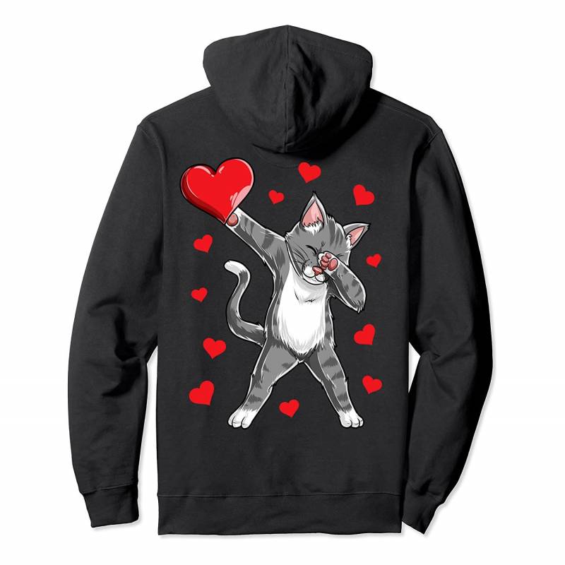 Dabbing Cat Heart Valentines Day Women Kitty Kitten Lover Sweatshirt, T-Shirt, Sweatshirt