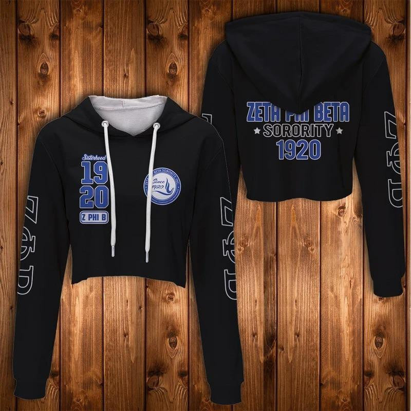 Sorority Hoodie – Zeta Phi Beta Sorority 1920 Crop Hoodie