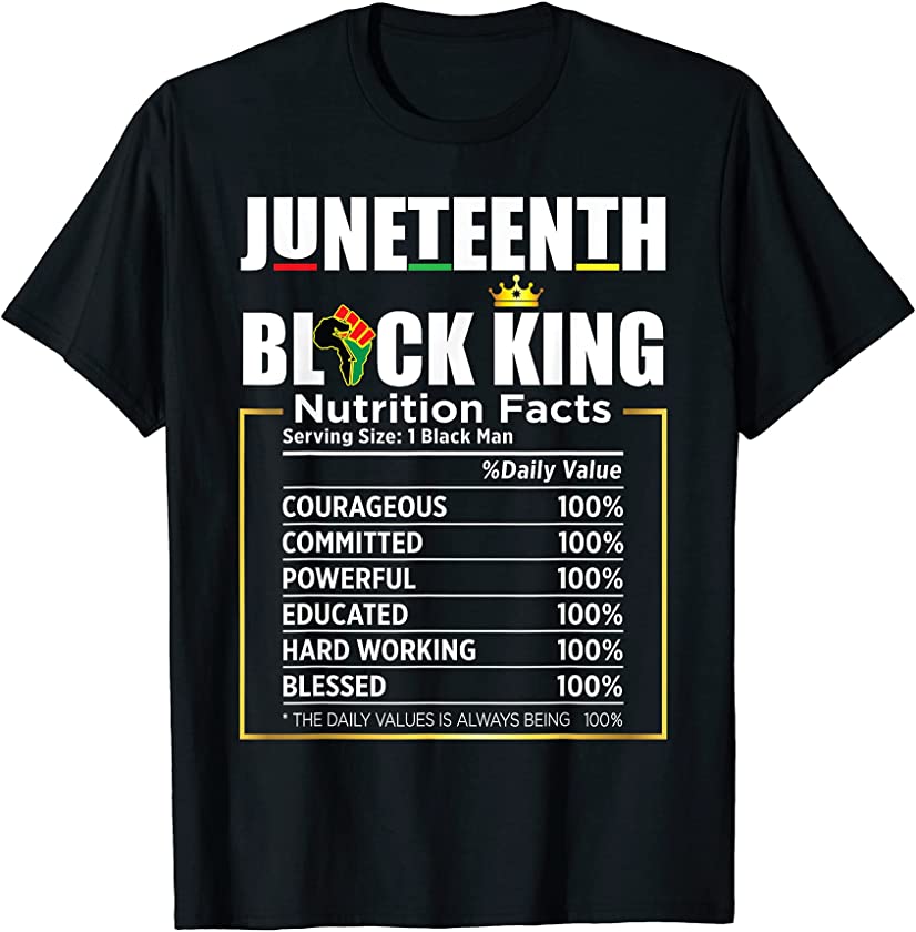 Juneteenth Black King American African Father’s Proud Cool T-Shirt