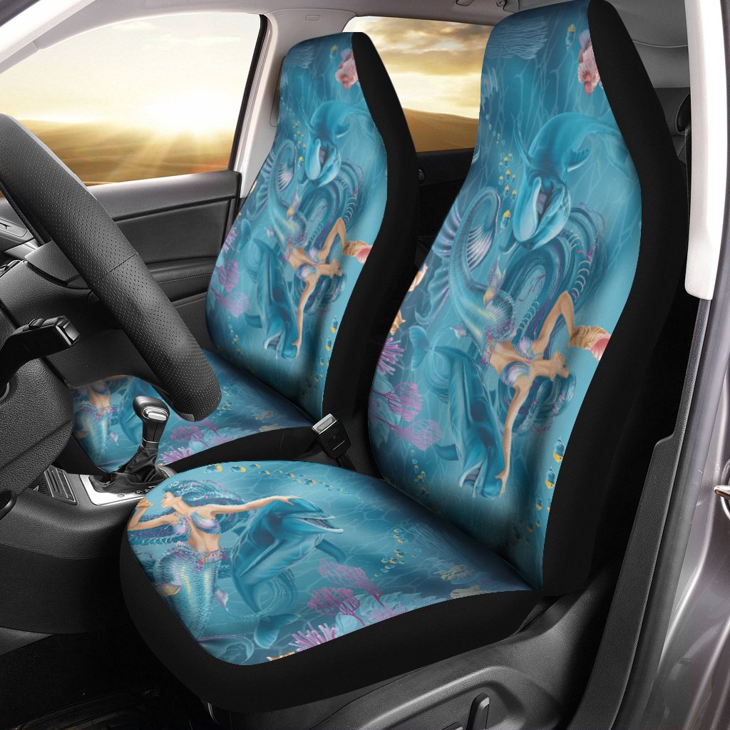 Car Seat Cover – Australia Beautiful Mermaid With Dolphin