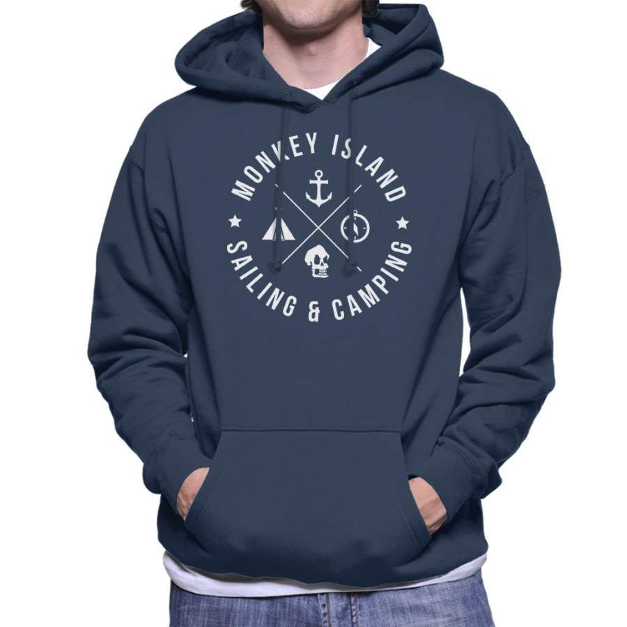 Monkey Island Sailing And Camping Men’s Hooded Sweatshirt