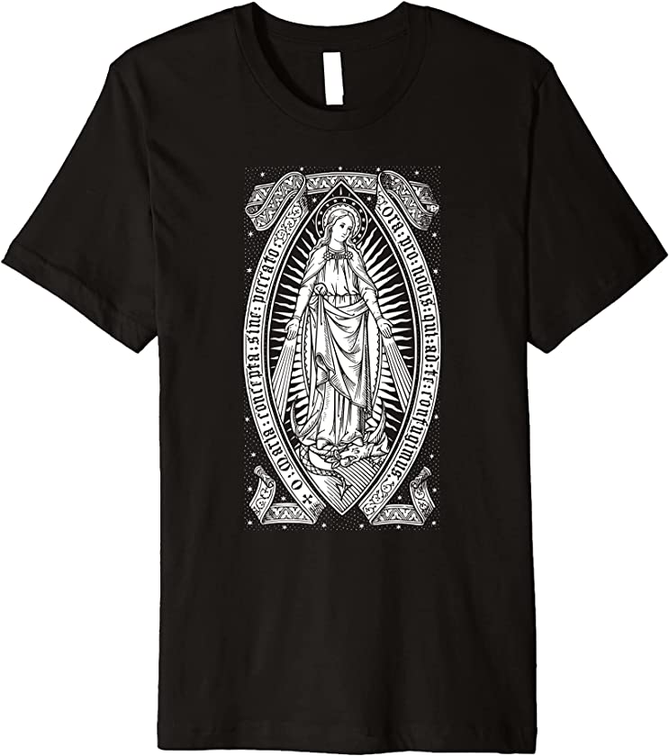 Blessed Virgin Mary Vintage Catholic Maria Premium T-Shirt