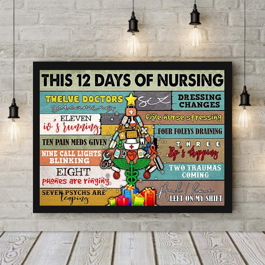 Antn2512 Nurse To My Nurse 12 Days Poster Poster Art Design