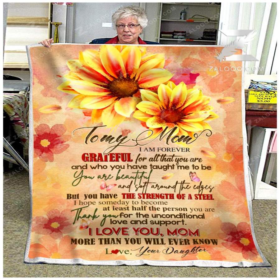 Zalooo – Fleece Blanket – To My Mom – I Am Forever Grateful