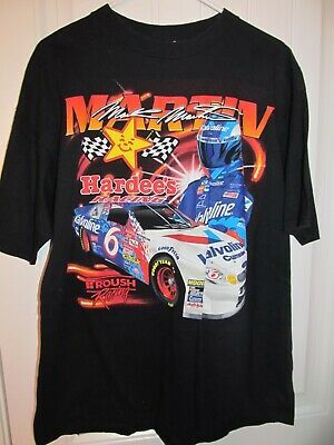 Vintage Jeff Burton Exide & Mark Martin T-shirt Racing Nascar 2467