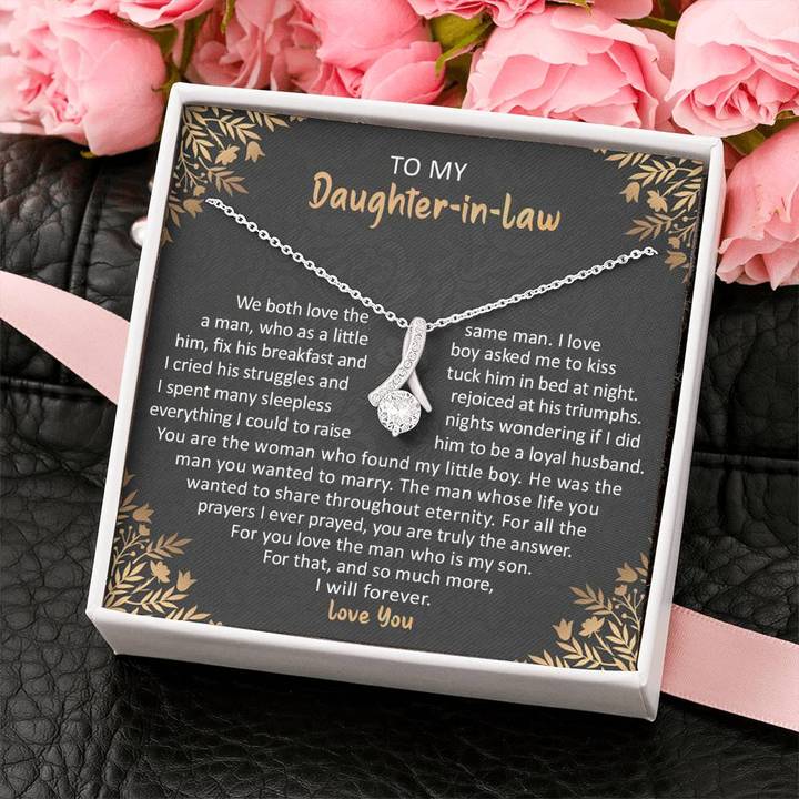 To My Daughter-In-Law Necklace – For You Love The Man Who Is My Son – Alluring Necklace