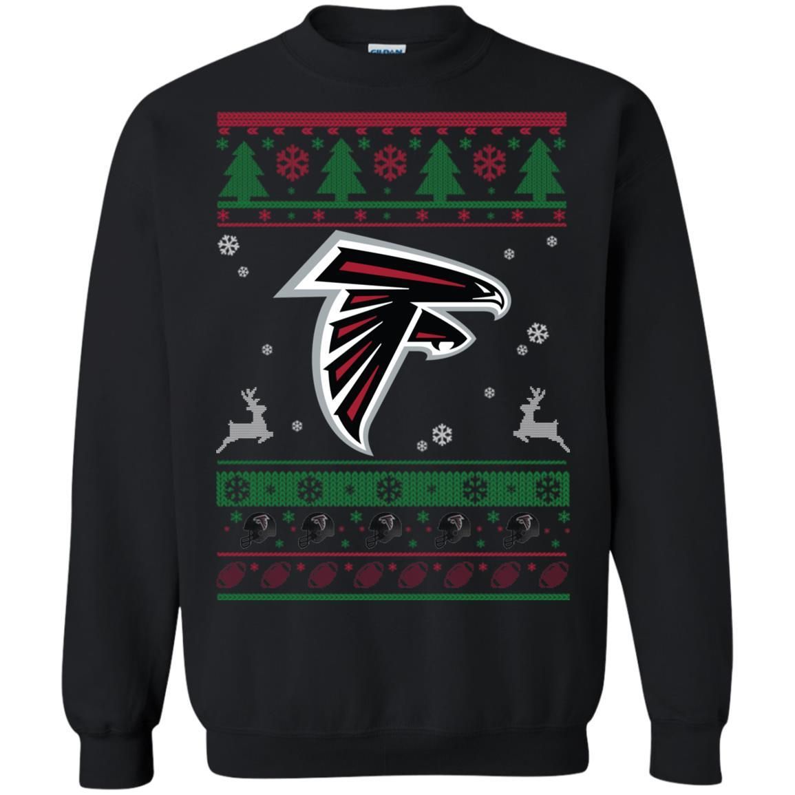 Atlanta Falcons Logo Football Teams Ugly Christmas Sweater Unisex Crewneck Pullover Sweatshirt