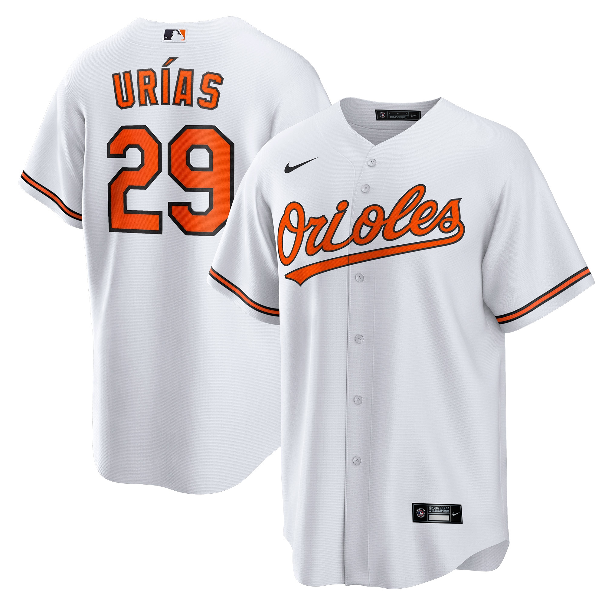 Men’s Baltimore Orioles Ramón Urías White Home  Player Jersey