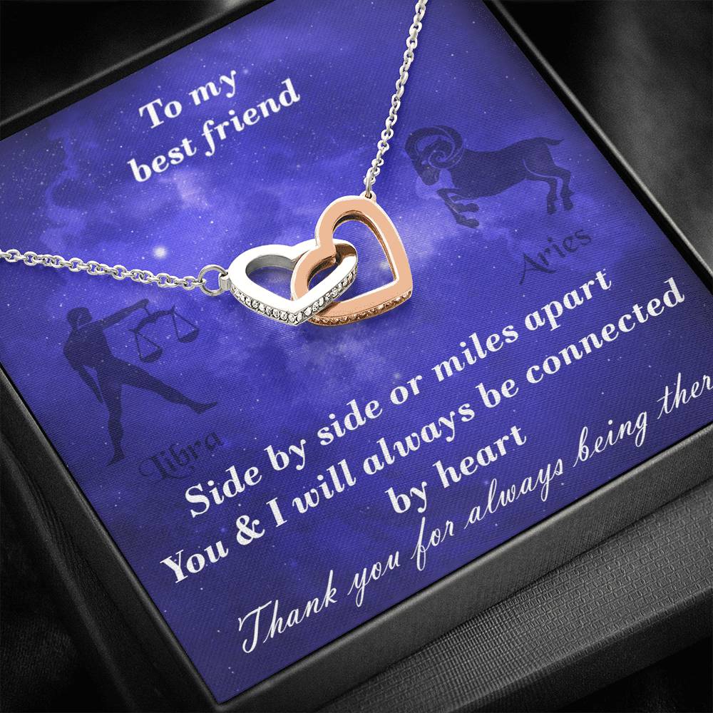 Libra To Aries Best Friend Interlocked Hearts Necklace – Fashionspicex Shop