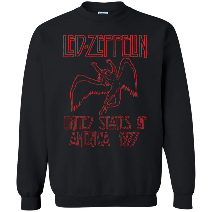 Led Zeppelin USA 1977 Red Lettering Pullover Sweatshirt