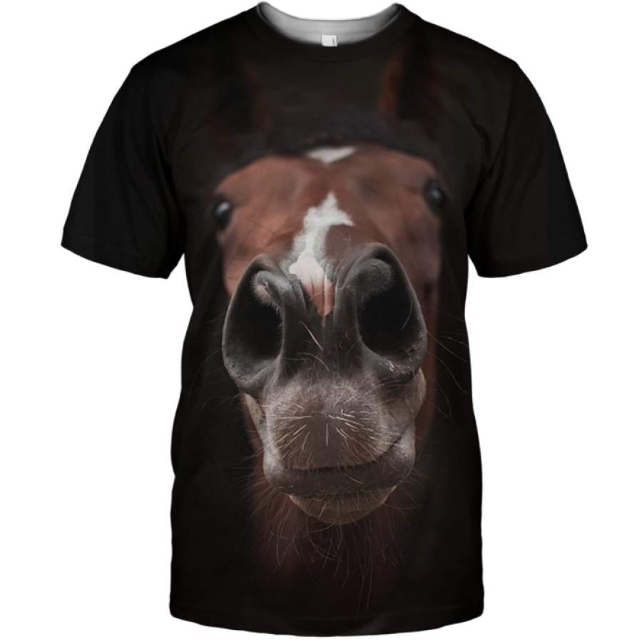 3D All Over Print Funny Face Donkey Shirt