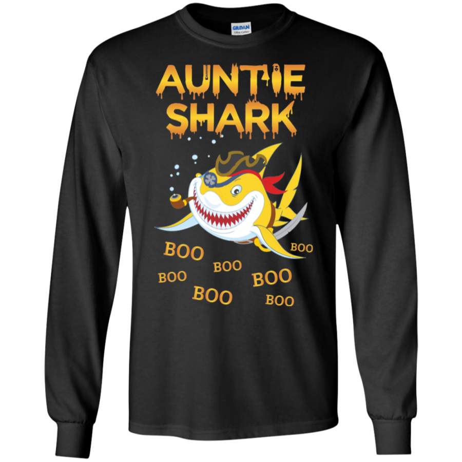 AGR Untie Shark Boo Boo Boo Pirate Shark Halloween Long T-shirt