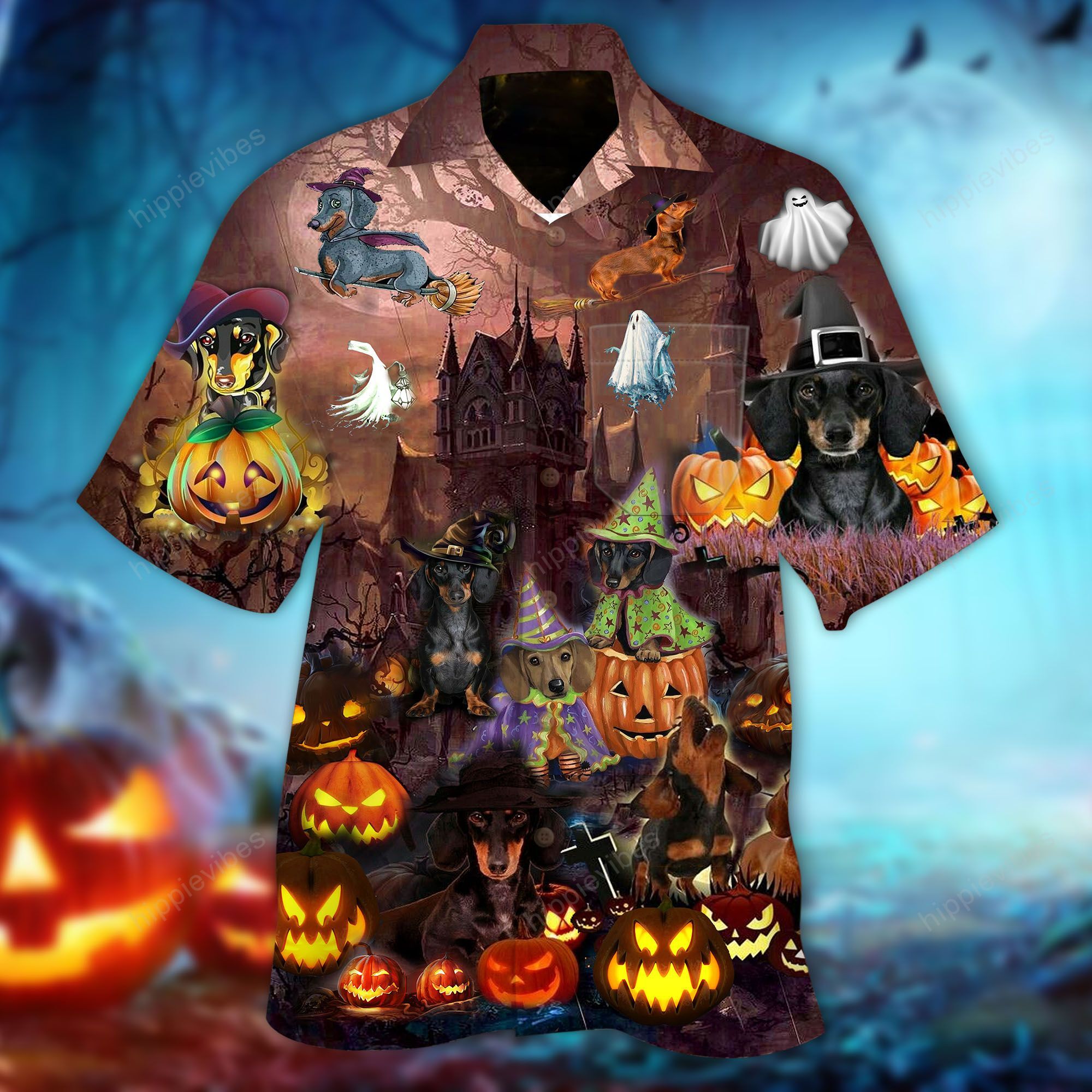 Amazing Dachshund Halloween Hawaii Shirt Re Ha3031