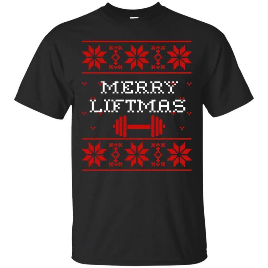 AGR Merry Liftmas Ugly Christmas Gym Funny Lifting Shirt Jaq T-shirt