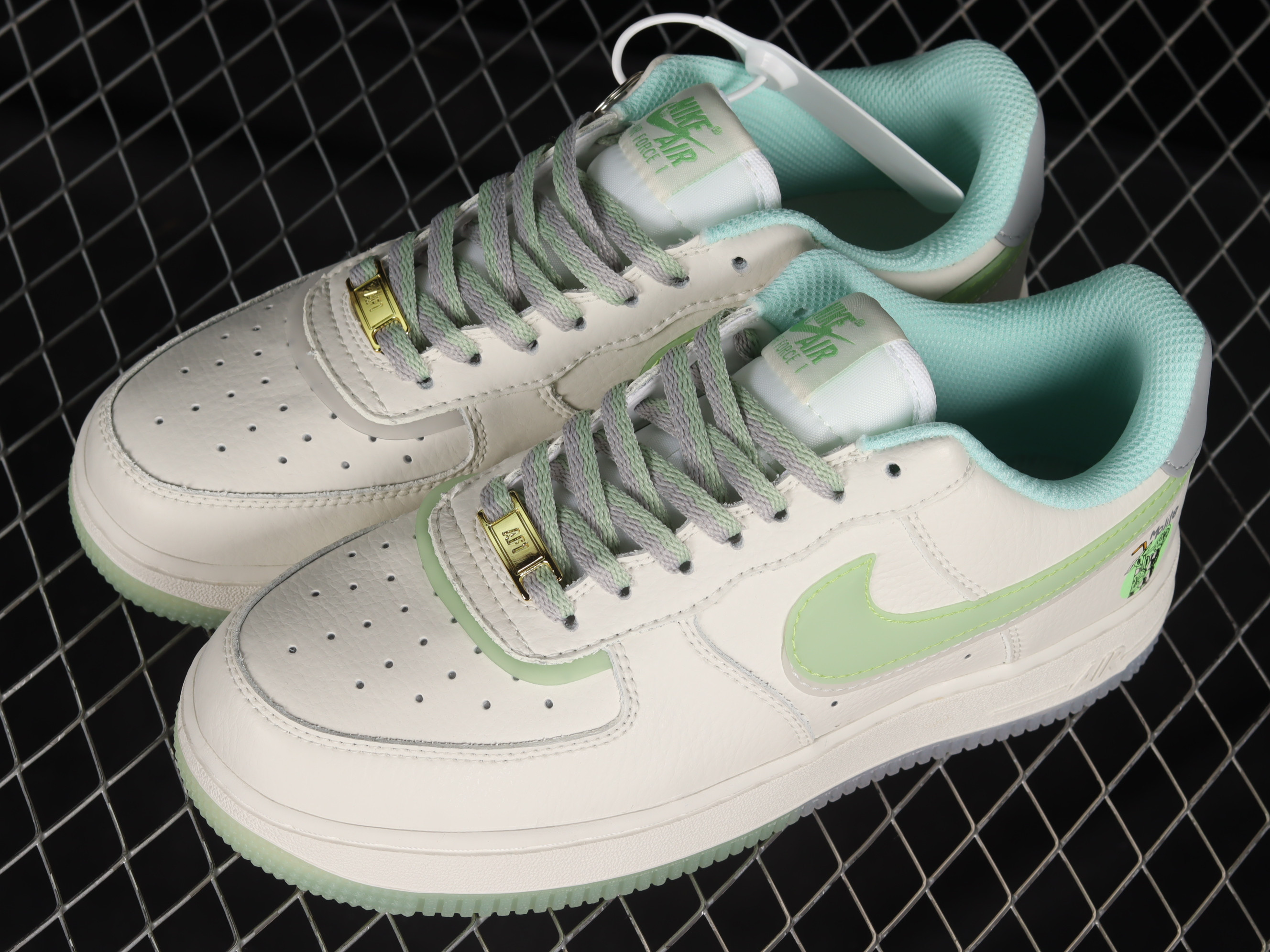 Nike Air Force 1 Low ‘Mojito’ Green Beige Shoes Sneakers SNK668945689