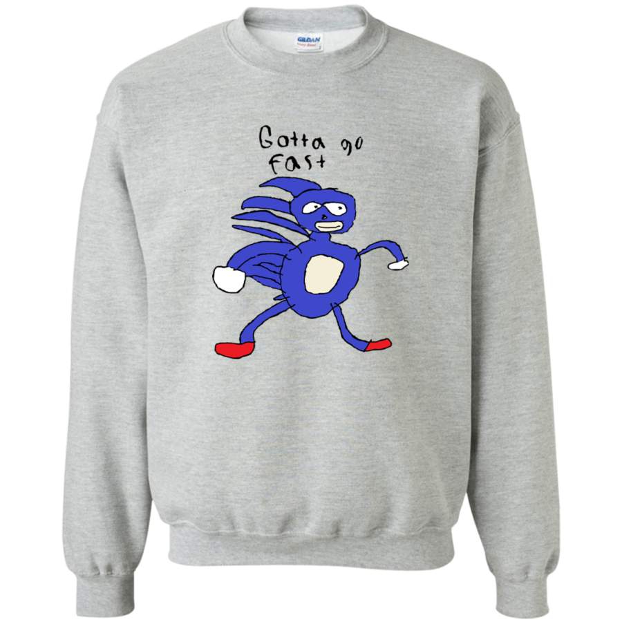 AGR Sanic Hegehog Gotta Go Fast Crewneck Pullover Sweatshirt