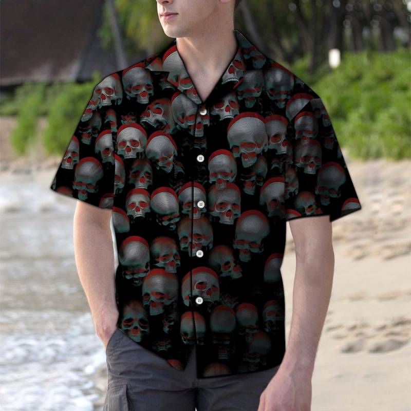 Skull Illusion Hawaii Shirt Ha59946